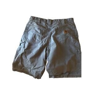 Carhartt B147-FAT Leather Patch 36” Tagged Stone Gray Carpenter Work Shorts